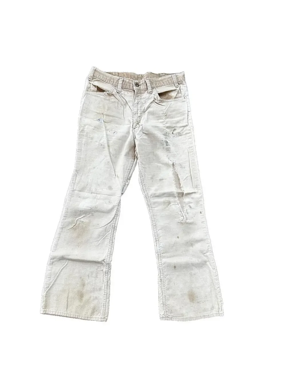 Levis 684 VTG Corduroy Pants Bell Bottom USA 30x27 Boot Cut 1970s 70s Beige